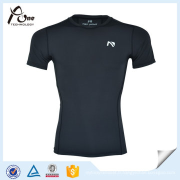 T-shirts de compression à couche de base compressée Spandex pour homme